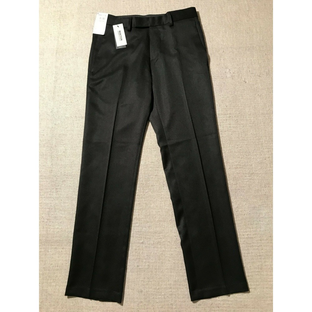 Kenneth Cole Reaction Men's Pants 30x30 Black Slim Fit Dress Career #1096